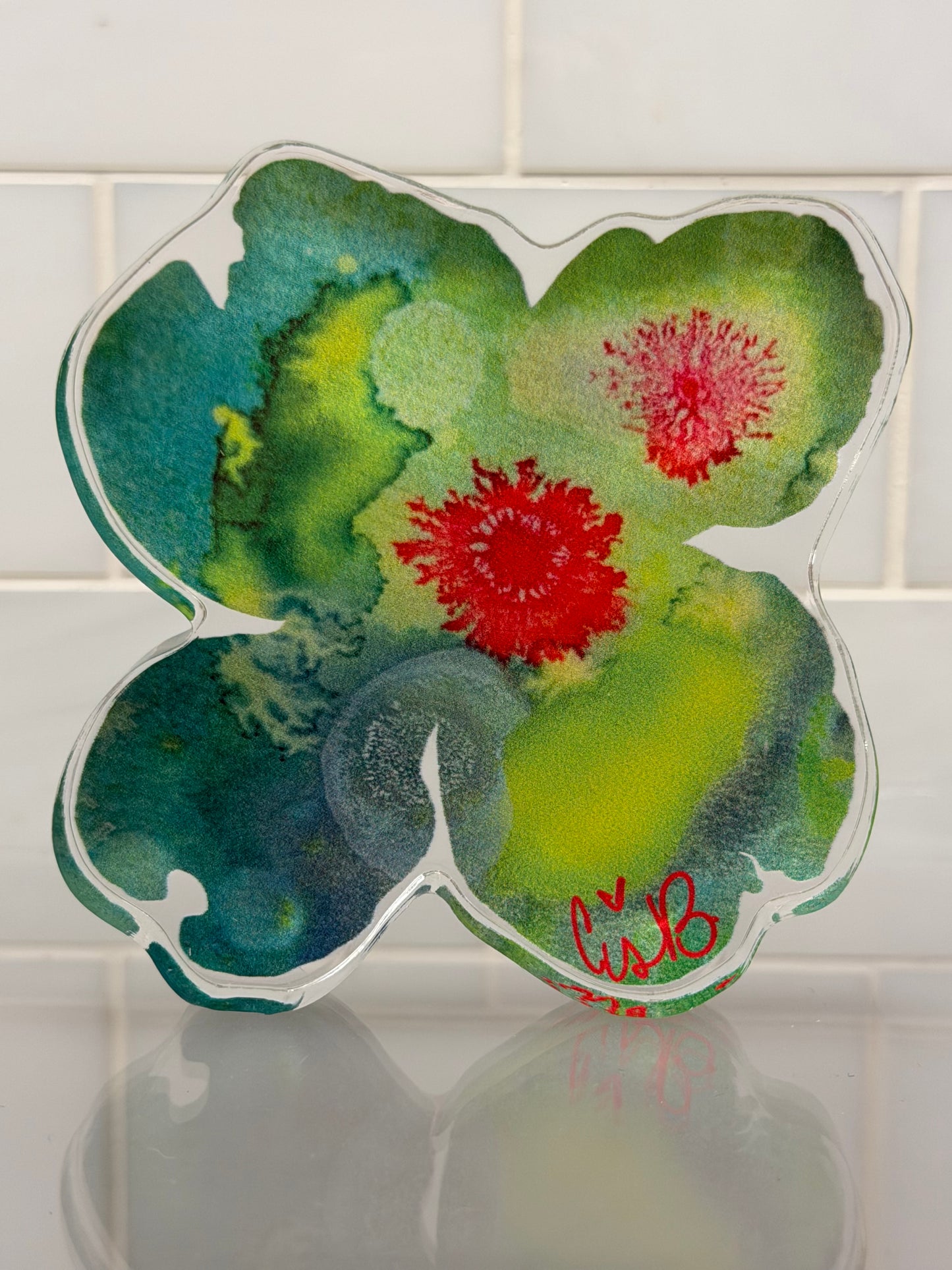 "Sparks" Dogwood Flower 4" Acrylic Cut Out