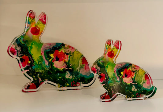 "Dragonfruit" 4" Acrylic Bunny