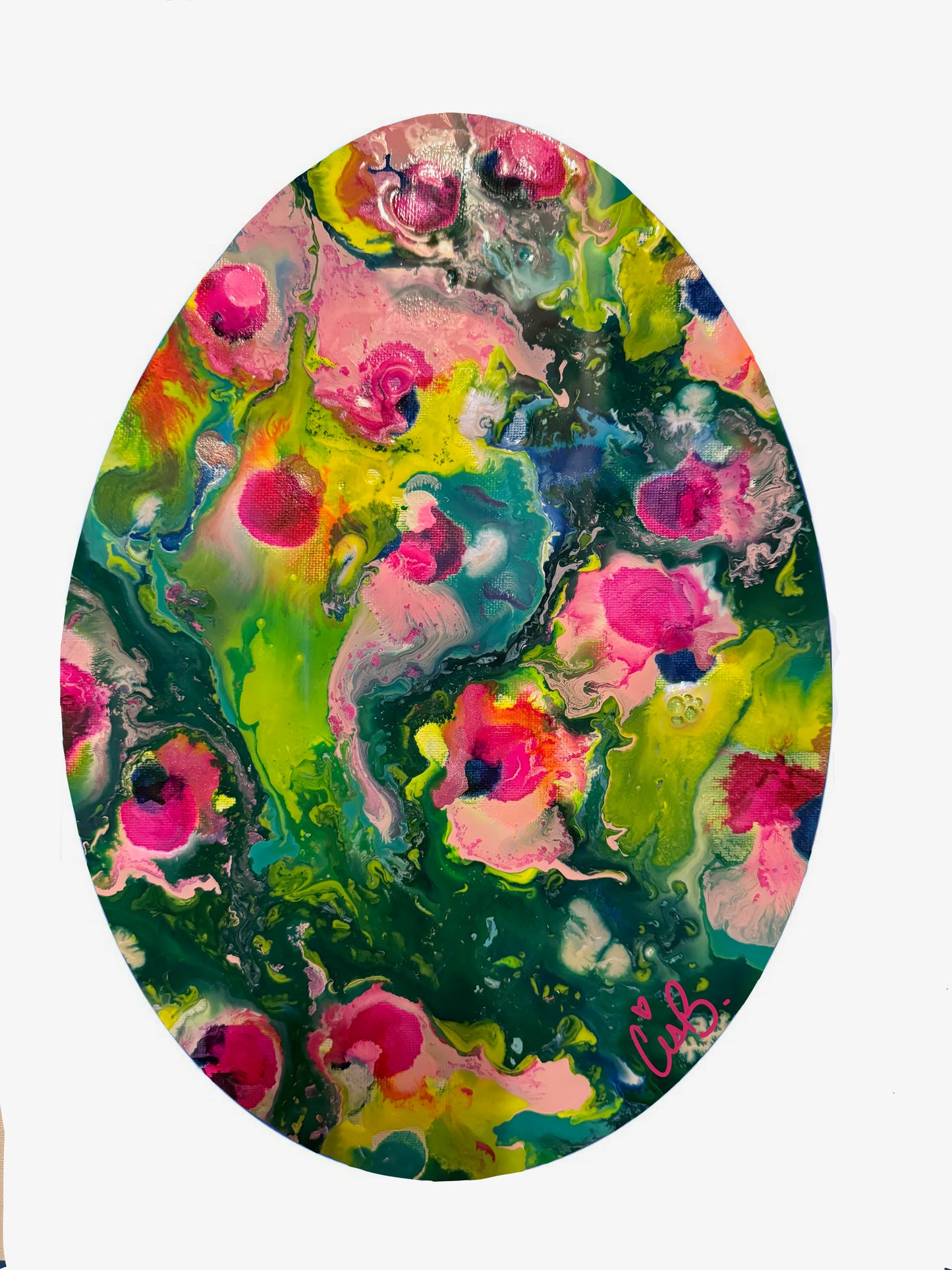 "Dragonfruit" 4" Acrylic Easter Egg