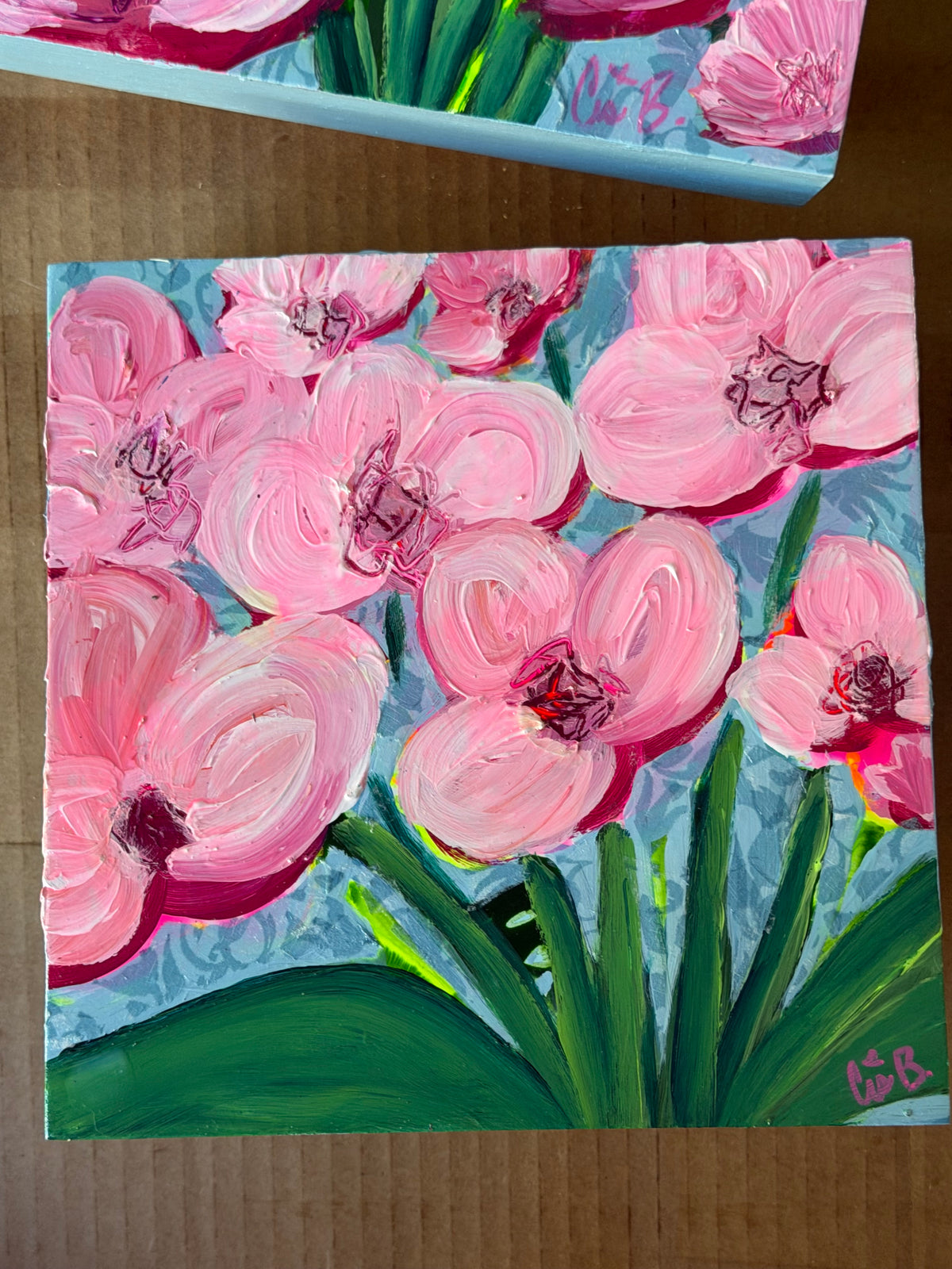 8" x 8" Orchid paintings