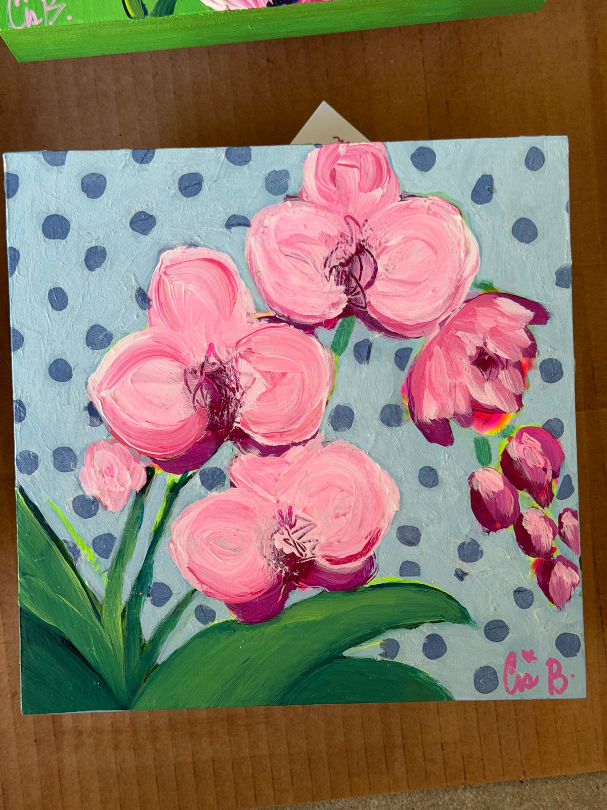 8" x 8" Orchid paintings