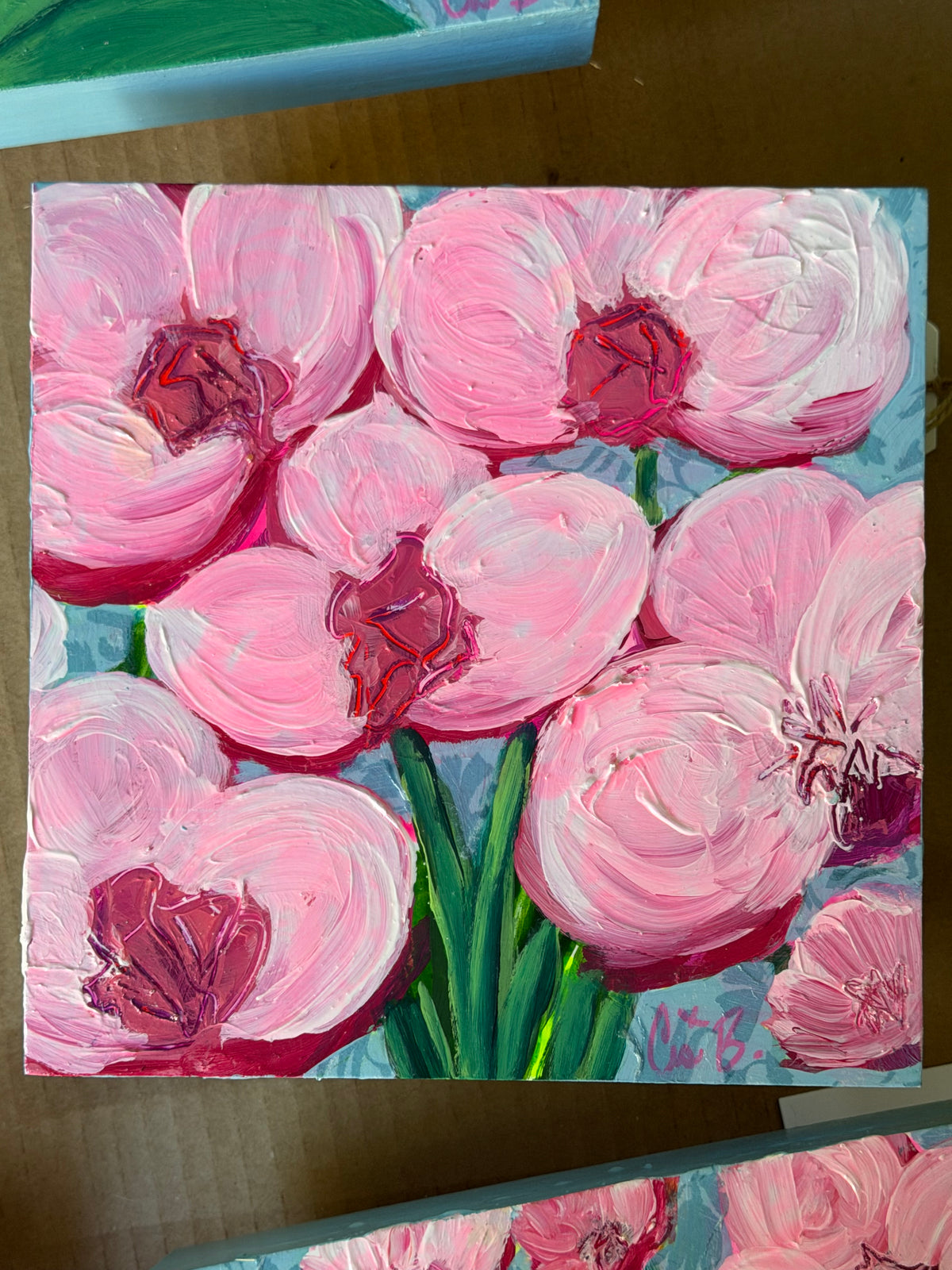 8" x 8" Orchid paintings