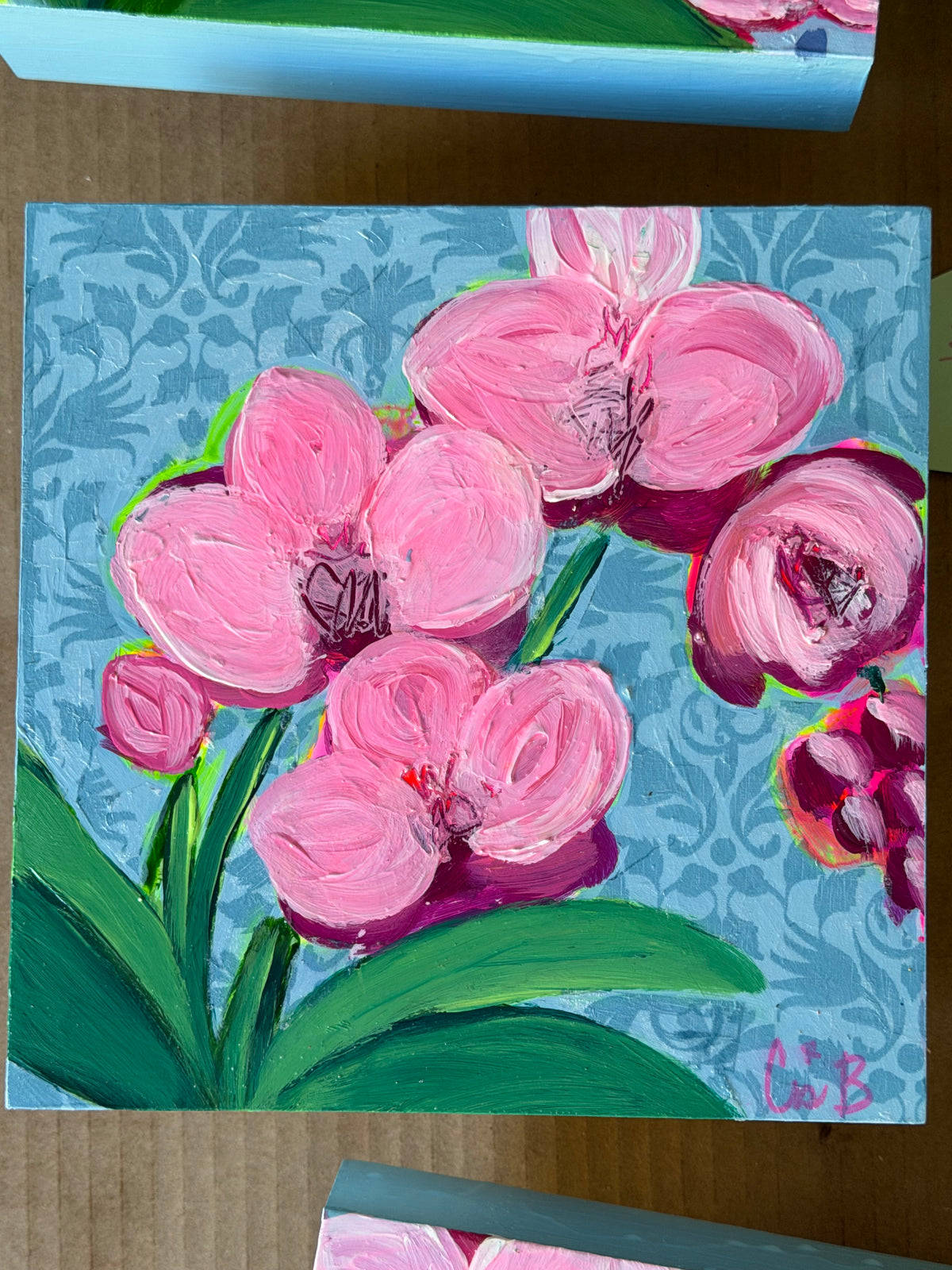 8" x 8" Orchid paintings