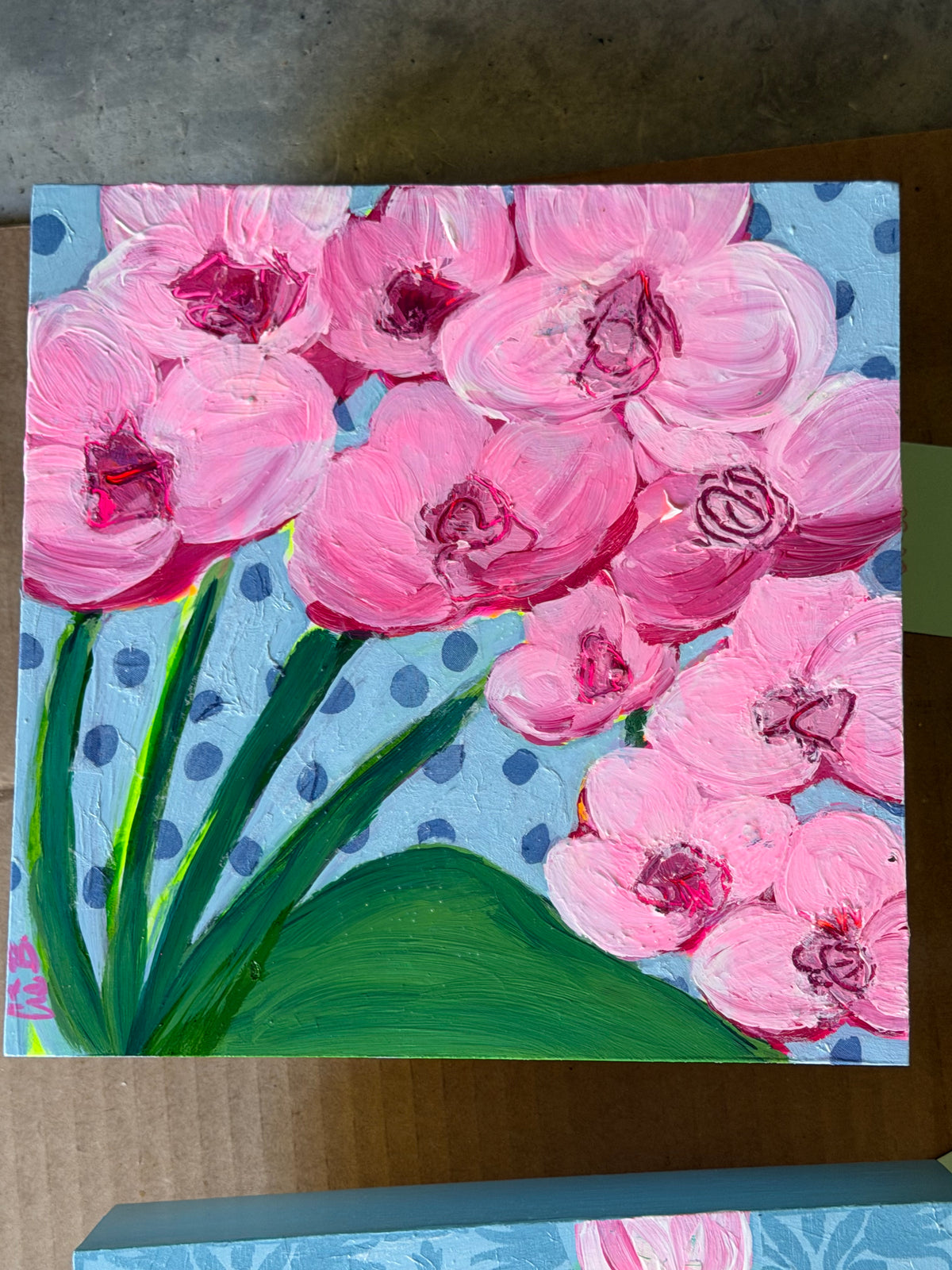 8" x 8" Orchid paintings