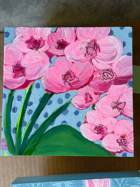 8" x 8" Orchid paintings