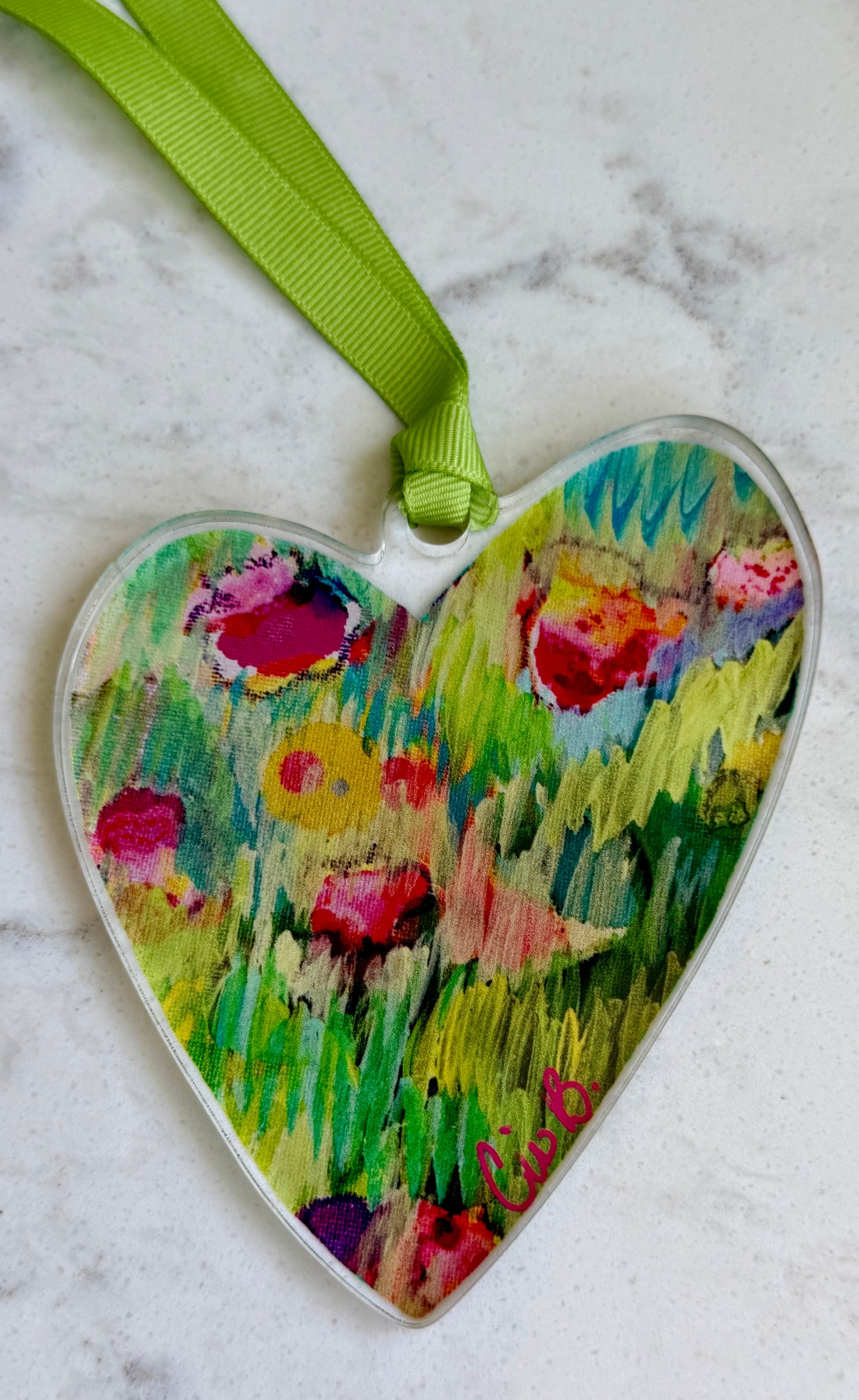 ORNAMENT "Sherbert" Heart ornament