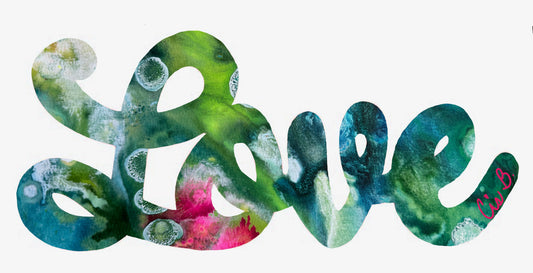 Acrylic LOVE "Lapis Lazuli" 4"