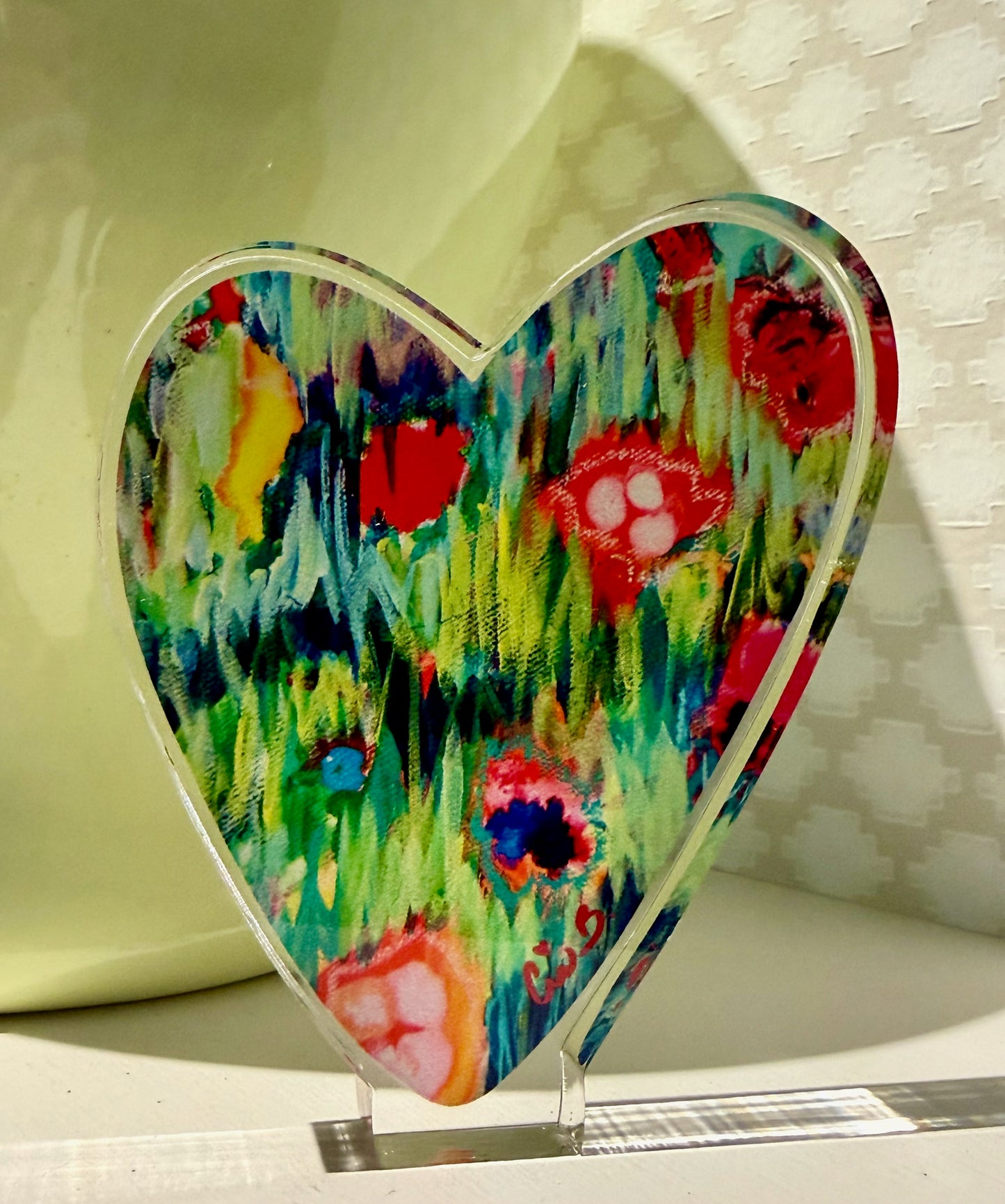 Acrylic Heart "Red Hot" 6"