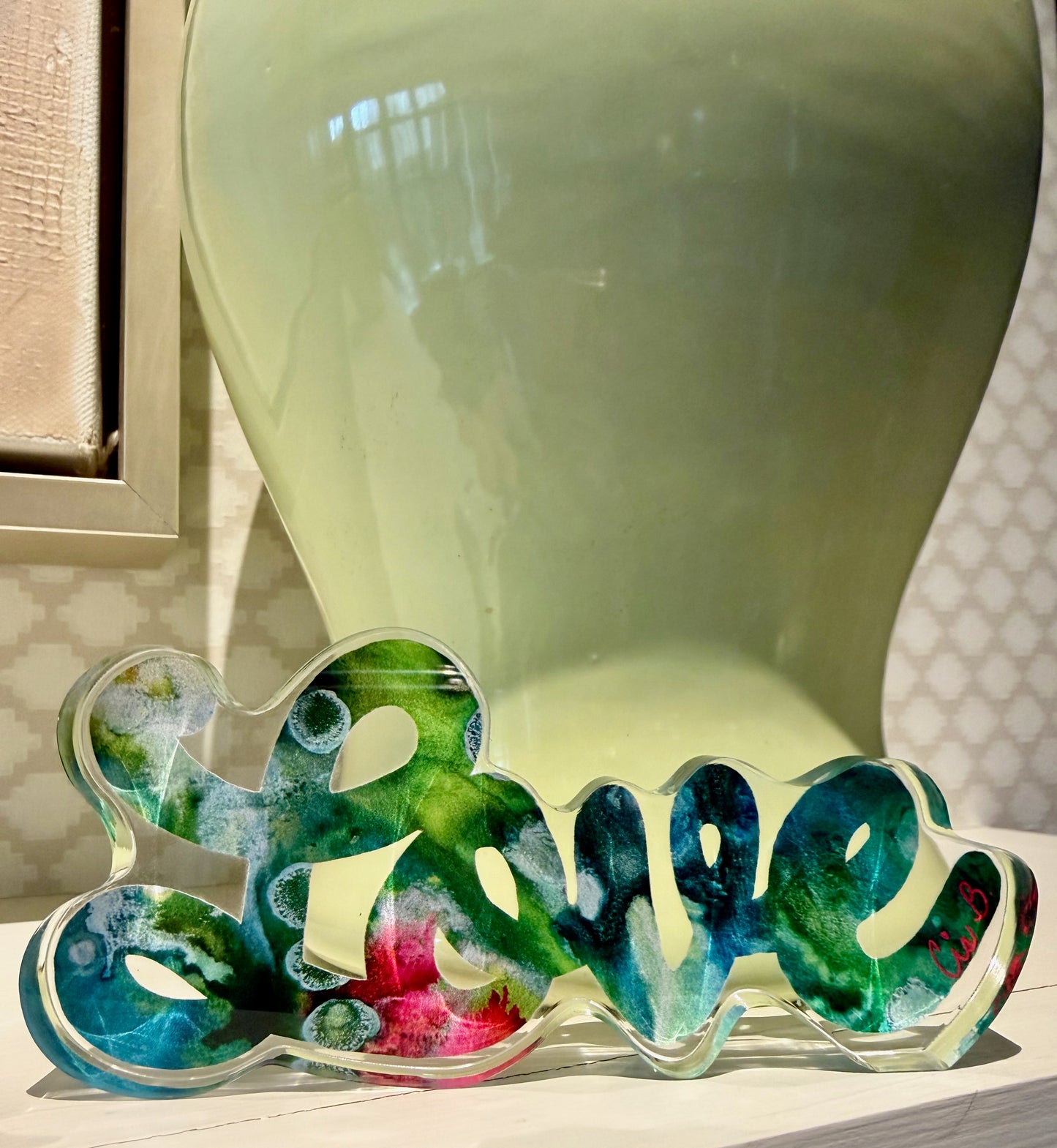 Acrylic LOVE "Lapis Lazuli" 4"