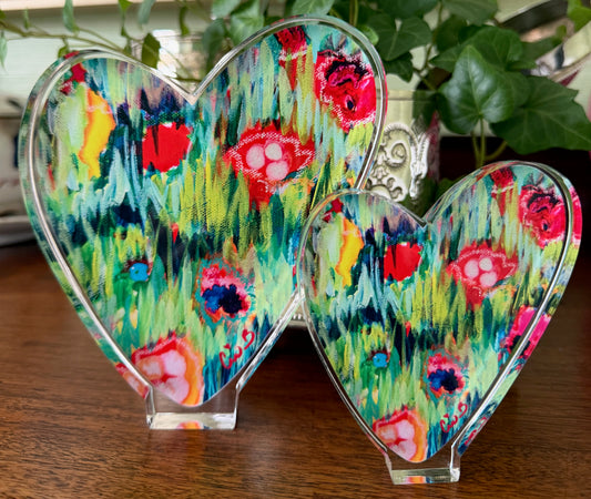 Acrylic Heart "Red Hot" 4"