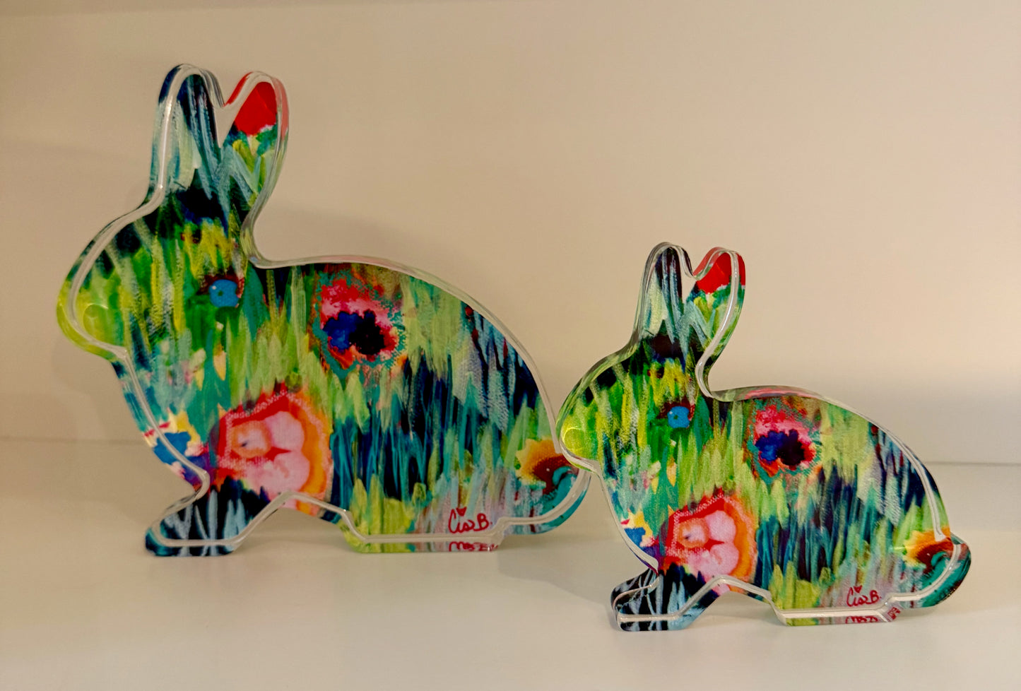 "Red Hot" 4" acrylic Bunny