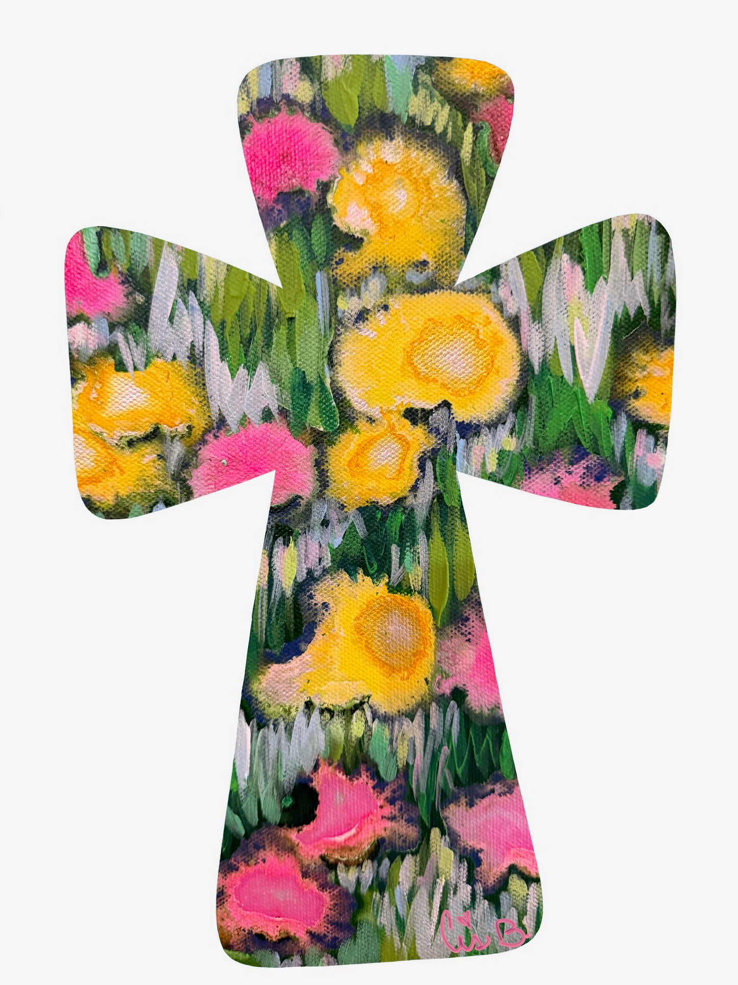 "Tutti Frutti" Acrylic Cross 6"
